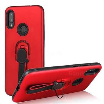 Raytheon Multi-function Ribbon Stand Back Cover for Xiaomi Mi Redmi Note 7 / Note 7 Pro - Red