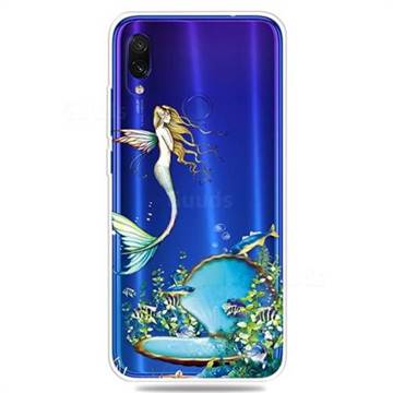 Mermaid Clear Varnish Soft Phone Back Cover for Xiaomi Mi Redmi Note 7 / Note 7 Pro