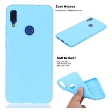 Soft Matte Silicone Phone Cover for Xiaomi Mi Redmi Note 7 / Note 7 Pro - Sky Blue