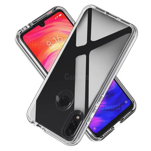 Transparent 2 in 1 Drop-proof Cell Phone Back Cover for Xiaomi Mi Redmi Note 7 / Note 7 Pro