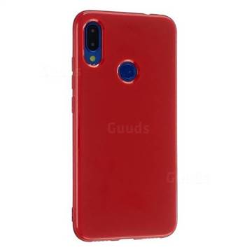 2mm Candy Soft Silicone Phone Case Cover for Xiaomi Mi Redmi Note 7 / Note 7 Pro - Hot Red