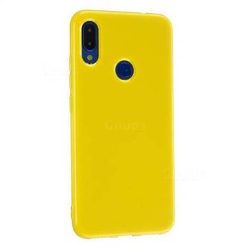 2mm Candy Soft Silicone Phone Case Cover for Xiaomi Mi Redmi Note 7 / Note 7 Pro - Yellow