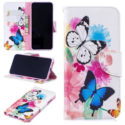 Vivid Flying Butterflies Leather Wallet Case for Xiaomi Mi Redmi Note 7 / Note 7 Pro