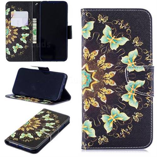 Circle Butterflies Leather Wallet Case for Xiaomi Mi Redmi Note 7 / Note 7 Pro
