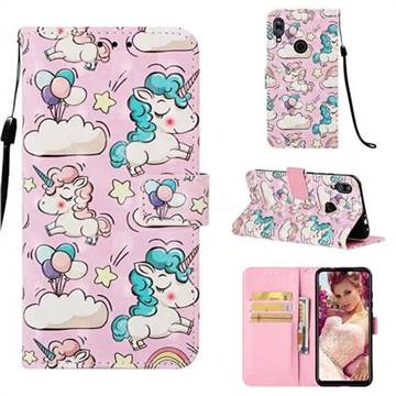 Angel Pony 3D Painted Leather Wallet Case for Xiaomi Mi Redmi Note 7 / Note 7 Pro