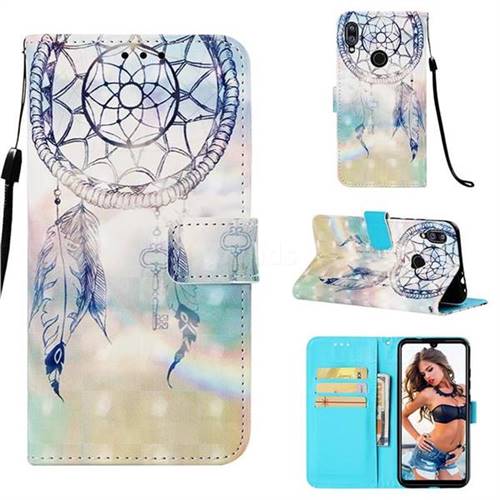 Fantasy Campanula 3D Painted Leather Wallet Case for Xiaomi Mi Redmi Note 7 / Note 7 Pro