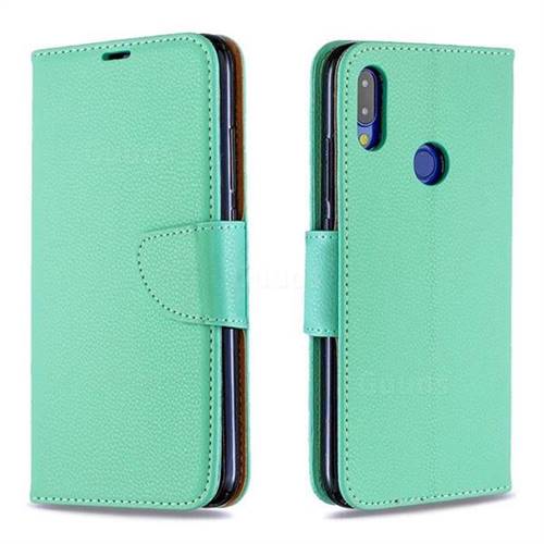 Classic Luxury Litchi Leather Phone Wallet Case for Xiaomi Mi Redmi Note 7 / Note 7 Pro - Green