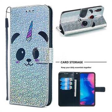 Panda Unicorn Sequins Painted Leather Wallet Case for Xiaomi Mi Redmi Note 7 / Note 7 Pro