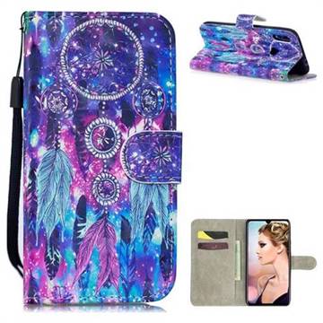 Star Wind Chimes 3D Painted Leather Wallet Phone Case for Xiaomi Mi Redmi Note 7 / Note 7 Pro