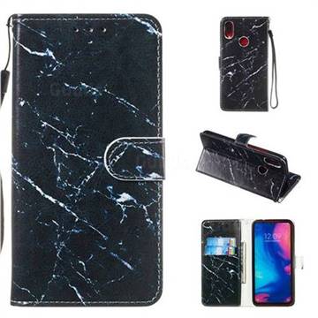 Black Marble Smooth Leather Phone Wallet Case for Xiaomi Mi Redmi Note 7 / Note 7 Pro