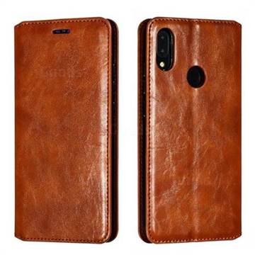 Retro Slim Magnetic Crazy Horse PU Leather Wallet Case for Xiaomi Mi Redmi Note 7 / Note 7 Pro - Brown