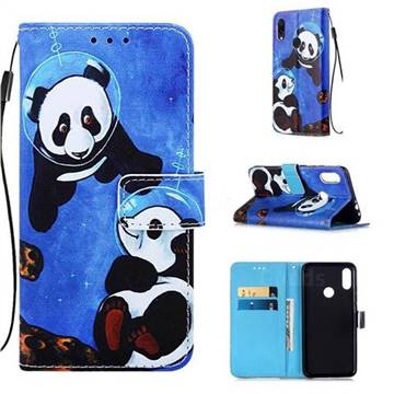 Undersea Panda Matte Leather Wallet Phone Case for Xiaomi Mi Redmi Note 7 / Note 7 Pro