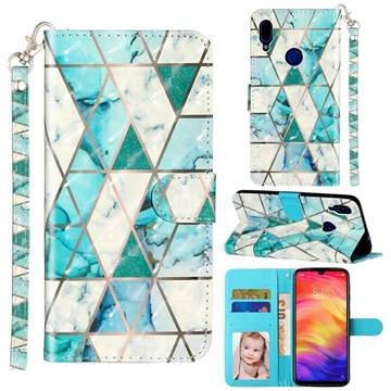 Stitching Marble 3D Leather Phone Holster Wallet Case for Xiaomi Mi Redmi Note 7 / Note 7 Pro