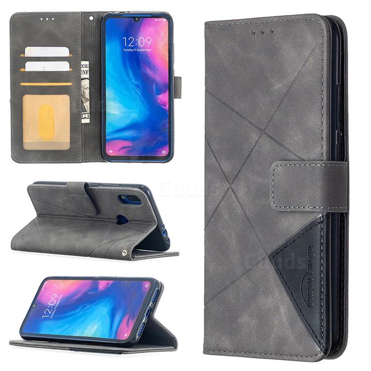 Binfen Color BF05 Prismatic Slim Wallet Flip Cover for Xiaomi Mi Redmi Note 7 / Note 7 Pro - Gray