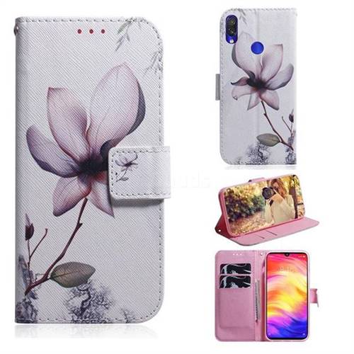 Magnolia Flower PU Leather Wallet Case for Xiaomi Mi Redmi Note 7S
