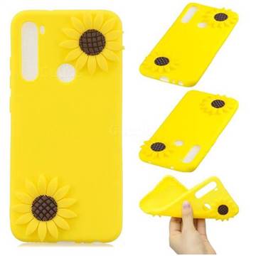 Yellow Sunflower Soft 3D Silicone Case for Mi Xiaomi Redmi Note 8