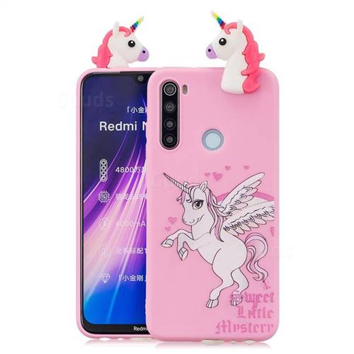 Wings Unicorn Soft 3D Climbing Doll Soft Case for Mi Xiaomi Redmi Note 8