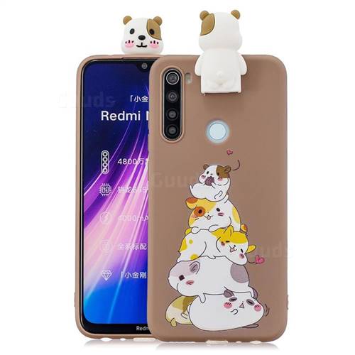 Hamster Family Soft 3D Climbing Doll Stand Soft Case for Mi Xiaomi Redmi Note 8