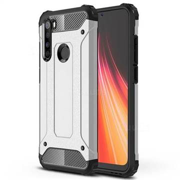 King Kong Armor Premium Shockproof Dual Layer Rugged Hard Cover for Mi Xiaomi Redmi Note 8 - White