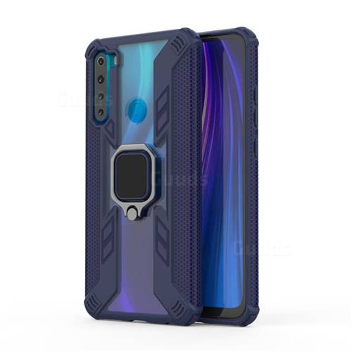 Predator Armor Metal Ring Grip Shockproof Dual Layer Rugged Hard Cover for Mi Xiaomi Redmi Note 8 - Blue