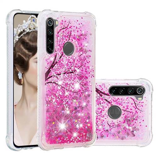 Pink Cherry Blossom Dynamic Liquid Glitter Sand Quicksand Star TPU Case for Mi Xiaomi Redmi Note 8