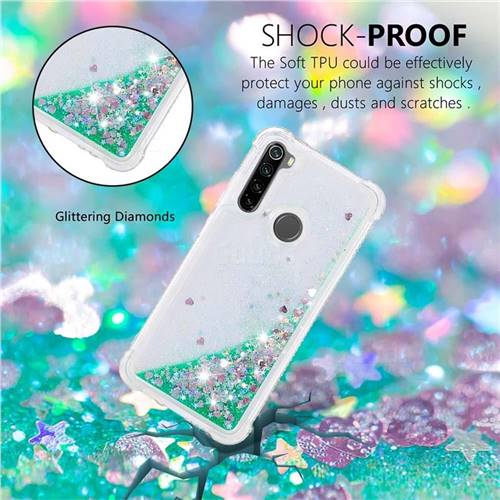 Dynamic Liquid Glitter Sand Quicksand TPU Case For Mi Xiaomi Redmi Note Green Love Heart