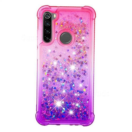 Rainbow Gradient Liquid Glitter Quicksand Sequins Phone Case For Mi Xiaomi Redmi Note 8 Pink 8720