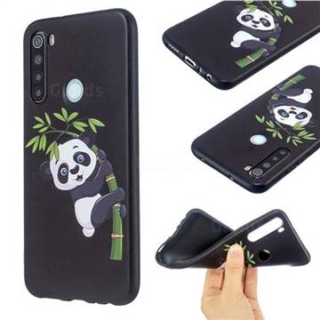 Bamboo Panda 3D Embossed Relief Black Soft Back Cover for Mi Xiaomi Redmi Note 8