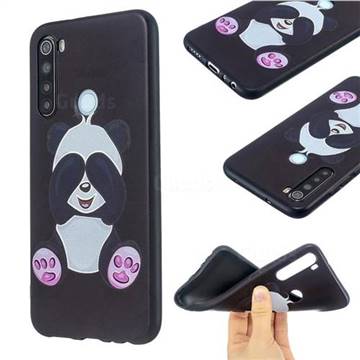 Lovely Panda 3D Embossed Relief Black Soft Back Cover for Mi Xiaomi Redmi Note 8