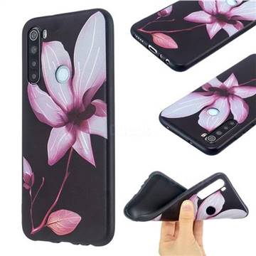 Lotus Flower 3D Embossed Relief Black Soft Back Cover for Mi Xiaomi Redmi Note 8