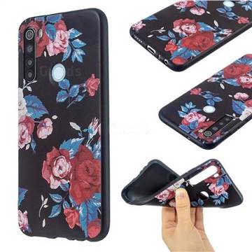 Safflower 3D Embossed Relief Black Soft Back Cover for Mi Xiaomi Redmi Note 8