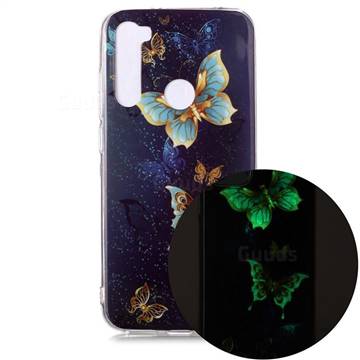 Golden Butterflies Noctilucent Soft TPU Back Cover for Mi Xiaomi Redmi Note 8