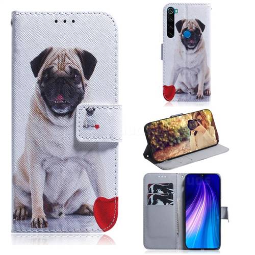 Pug Dog PU Leather Wallet Case for Mi Xiaomi Redmi Note 8