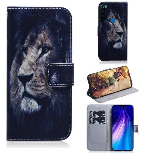 Lion Face PU Leather Wallet Case for Mi Xiaomi Redmi Note 8