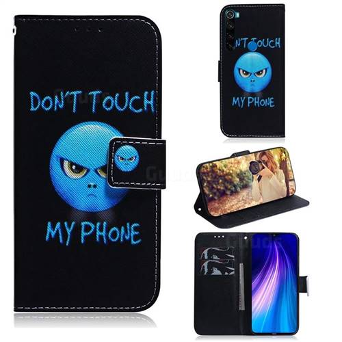 Not Touch My Phone PU Leather Wallet Case for Mi Xiaomi Redmi Note 8