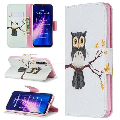Owl on Tree Leather Wallet Case for Mi Xiaomi Redmi Note 8