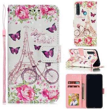 Bicycle Flower Tower 3D Painted Leather Phone Wallet Case for Mi Xiaomi Redmi Note 8