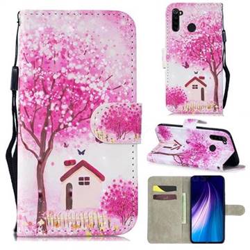 Tree House 3D Painted Leather Wallet Phone Case for Mi Xiaomi Redmi Note 8