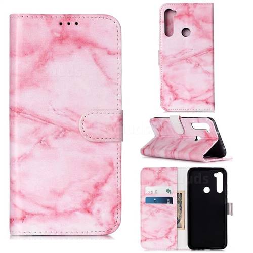 Pink Marble PU Leather Wallet Case for Mi Xiaomi Redmi Note 8