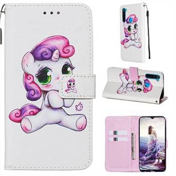 Playful Pony Matte Leather Wallet Phone Case for Mi Xiaomi Redmi Note 8