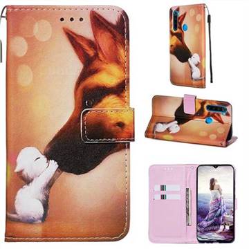 Hound Kiss Matte Leather Wallet Phone Case for Mi Xiaomi Redmi Note 8