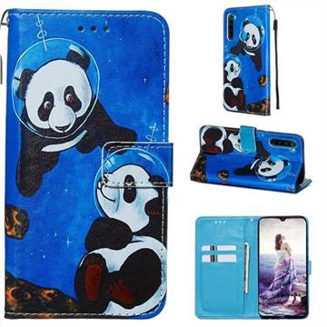 Undersea Panda Matte Leather Wallet Phone Case for Mi Xiaomi Redmi Note 8