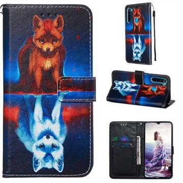 Water Fox Matte Leather Wallet Phone Case for Mi Xiaomi Redmi Note 8