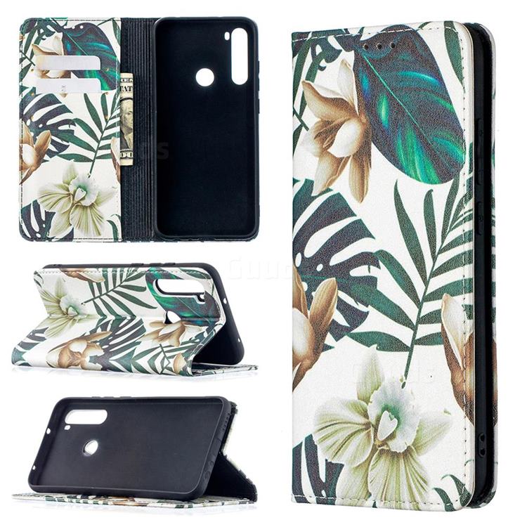 Flower Leaf Slim Magnetic Attraction Wallet Flip Cover for Mi Xiaomi Redmi Note 8