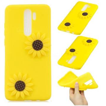 Yellow Sunflower Soft 3D Silicone Case for Mi Xiaomi Redmi Note 8 Pro