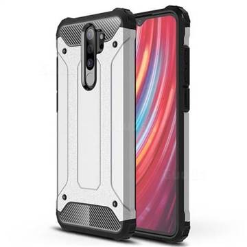 King Kong Armor Premium Shockproof Dual Layer Rugged Hard Cover for Mi Xiaomi Redmi Note 8 Pro - White