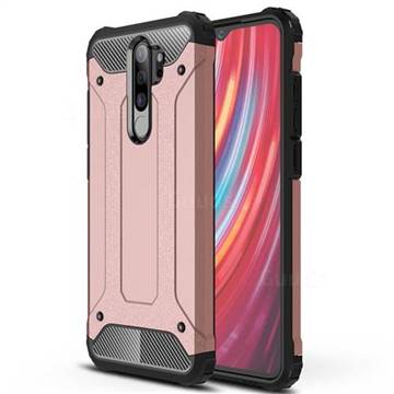 King Kong Armor Premium Shockproof Dual Layer Rugged Hard Cover for Mi Xiaomi Redmi Note 8 Pro - Rose Gold