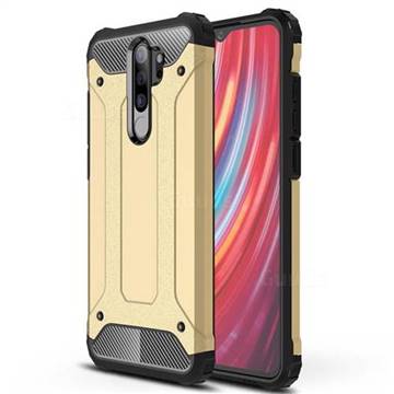 King Kong Armor Premium Shockproof Dual Layer Rugged Hard Cover for Mi Xiaomi Redmi Note 8 Pro - Champagne Gold