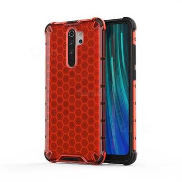 Honeycomb TPU + PC Hybrid Armor Shockproof Case Cover for Mi Xiaomi Redmi Note 8 Pro - Red