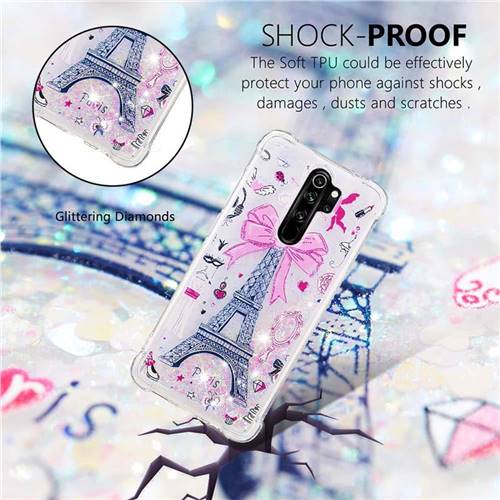 Funda Xiaomi Redmi Note 8 Pro, Xiaomi Redmi Note 8 Pro contraportada, Bling  Sparkling TPU Anti-Fall Quicksand Back Case para Xiaomi Redmi Note 8 Pro